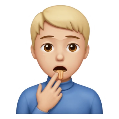 A emoji person that is choking themselves  sticker