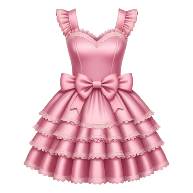 Pink dress with coquette detailing  sticker
