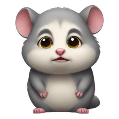 sad chubby possum sticker
