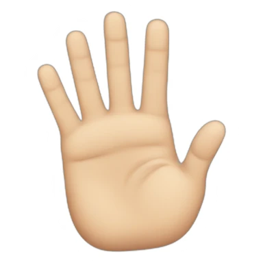 Four-finger hand sticker
