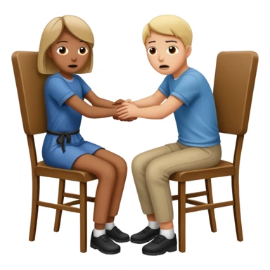 tied to chairs back-to-back, kidnapped sticker