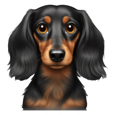 Mini long haired dachshund  sticker