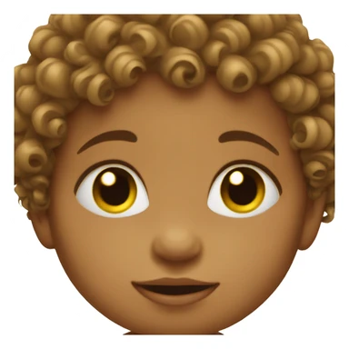 Baby with curly hair sticker