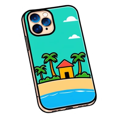 iPhone 14 Pro with dynamic island feature, sleek design sticker