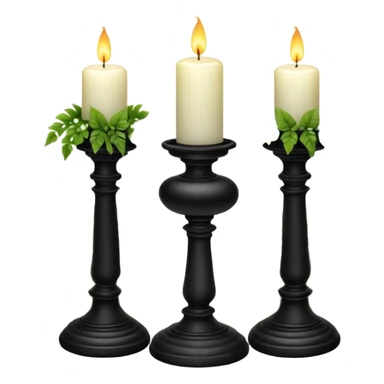 Aesthetic scenic beautiful gorgeous holy divine spiritual pretty elegant sparkly shiny scene of Candles, flowers, marble pedestals, lush vines, ferns, scenic aesthetic scenery sticker