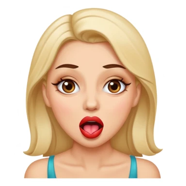 wife with beautiful makeup drools sticker