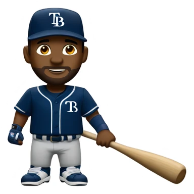 Tampa bay rays player with bat sticker