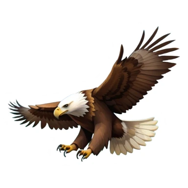 Collage of wild animals: a majestic bear in a lush green forest, a soaring eagle in the sky. A vibrant and detailed nature scene, capturing the beauty of wildlife. Transparent background. sticker