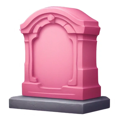 Pink tombstone decorated  sticker