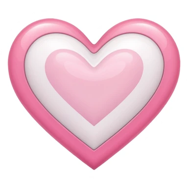 Coração rosa e branco sticker