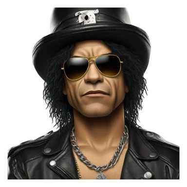 Slash from Guns'N'Roses face sticker