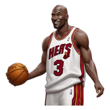 Michael Jordan in jersey of Miami heat sticker