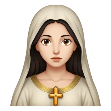mary magdalene, dark haired sticker