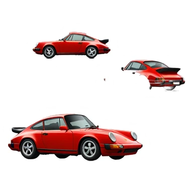 Red Porsche 911  sticker