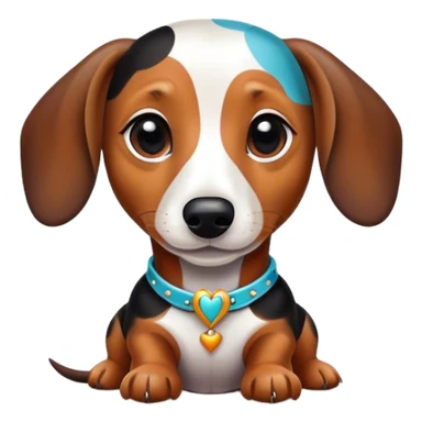 dachsund arlequin sticker