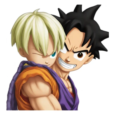 Dragon Ball with luffy sticker
