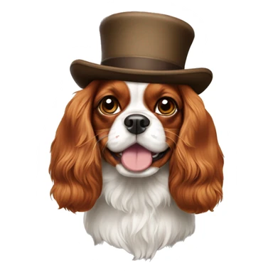 Cavalier King Charles spaniel with Jewish hat sticker