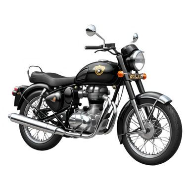 Black Royal Enfield  sticker