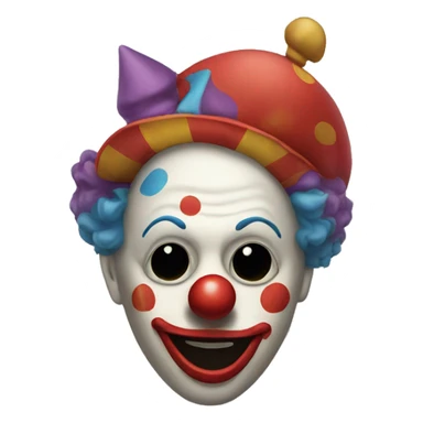 Clown mask being removed  sticker