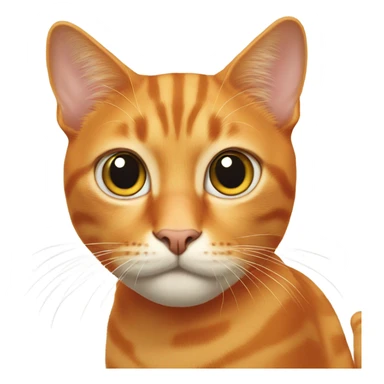 Orange cat with big eyes sticker
