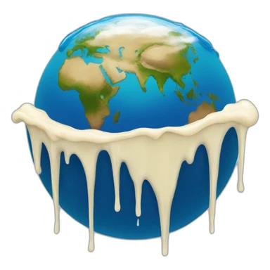 Melting earth sticker