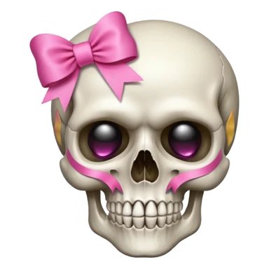 Skull with a pink ribbon sticker