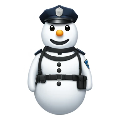 Snowman dressed like police  sticker