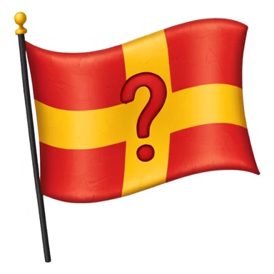 A Flag with a question mark on it, have no pole just a flag sticker