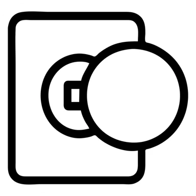 дверная ручка кружок sticker