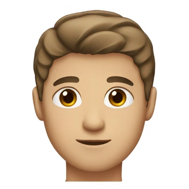 brown eyed male with short brown hair sticker