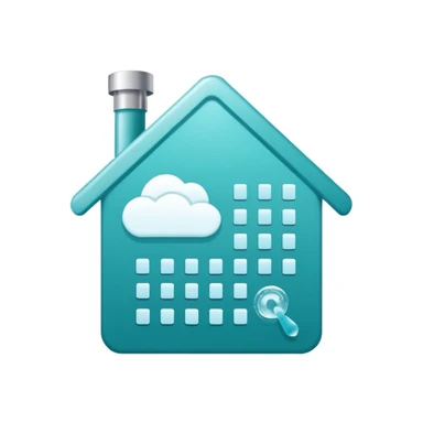 A Telegram Mini App logo for coordinating shared resources (shower bookings) in a shared house with 10 residents. sticker