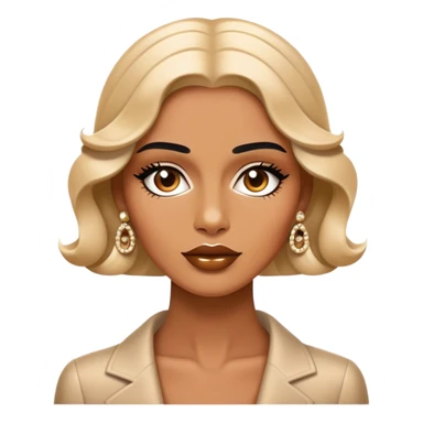 Cinematic Realistic Chanel Pop Culture Emoji, depicted with timeless elegance and iconic style rendered with luxurious textures and dynamic, sophisticated lighting. sticker