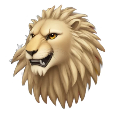 An eagle in the background of which is the lion and sun flag sticker