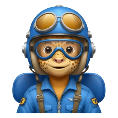 gecko pilot riding blue plane sticker