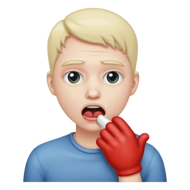 Human choking itself  sticker