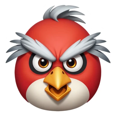 Angry bird in grey different style  sticker