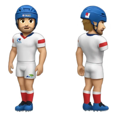 french rugby player sticker