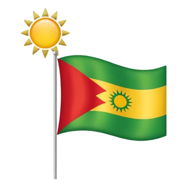 Kurdish flag sticker