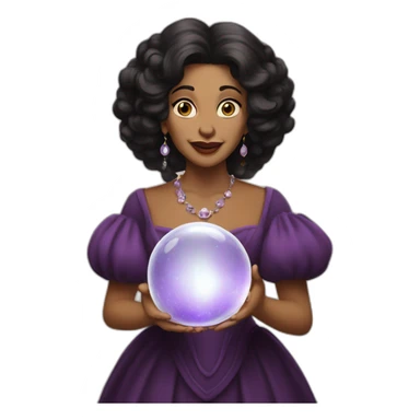 Madam leota with crystal ball sticker