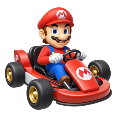 Super Mario driving a kart sticker