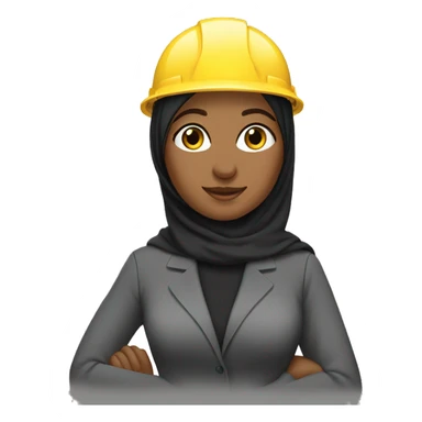 Civil  engineer woman with hijab sticker