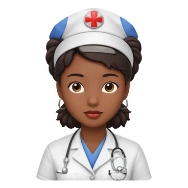 young black woman nurse sticker