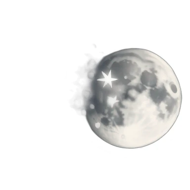 Wite moon sticker