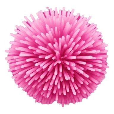 pink pompon sticker