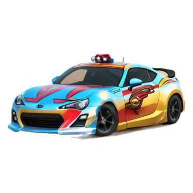 Linda Carter’s Wonder Woman Long wheelbase widened ground effects Scion FR-S desert race car sticker