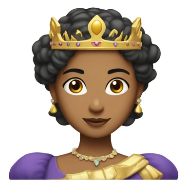 Princesa morena con corona  sticker