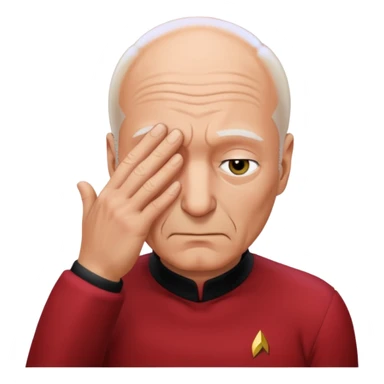picard face palm sticker