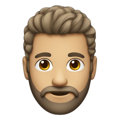 Personne sans cheveux avec barbe en tresse sticker