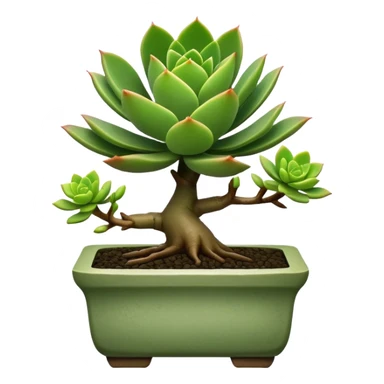 succulent bonsai plant sticker