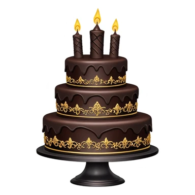 Gothic Birthday cake sticker